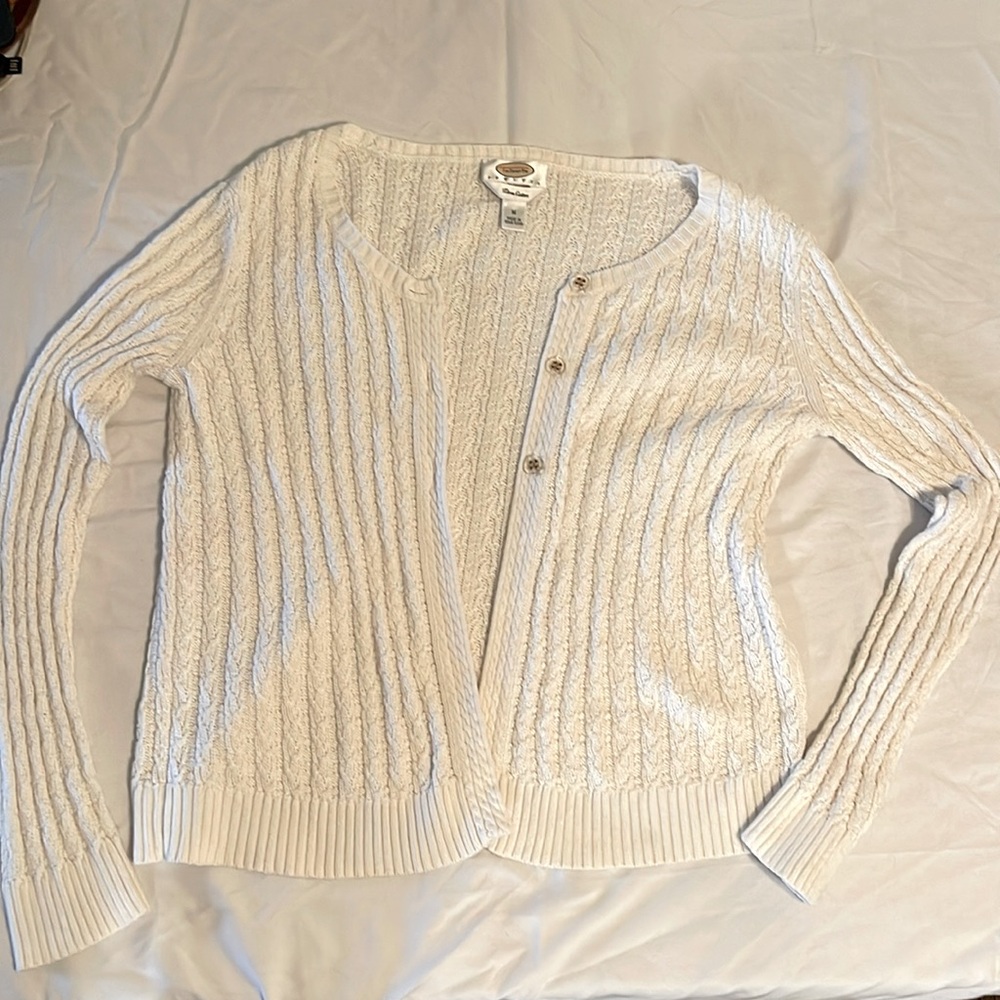 Talbots Petite cable knit cardigan